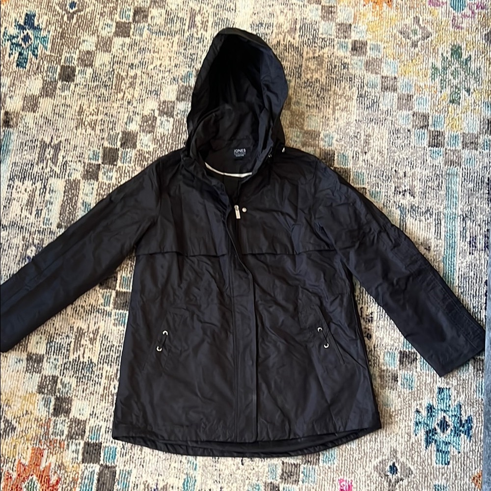 Jones New York Black Hooded Jacket